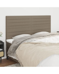 Têtes de lit 4 pcs Taupe 100x5x78/88 cm Tissu | Mobilier & Déco