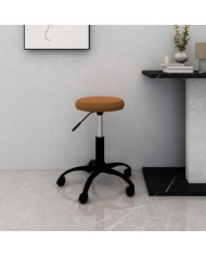 Chaise de bureau pivotante marron velours | Mobilier & Déco