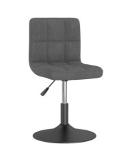 Chaise pivotante de salle à manger Gris foncé Velours | Mobilier & Déco