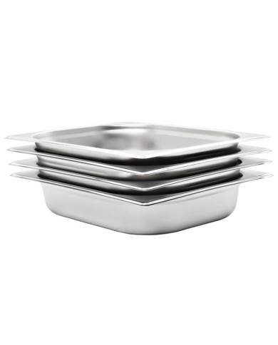 Récipients Gastronorm 4 pcs GN 1/2 65 mm Acier inoxydable | Mobilier & Déco