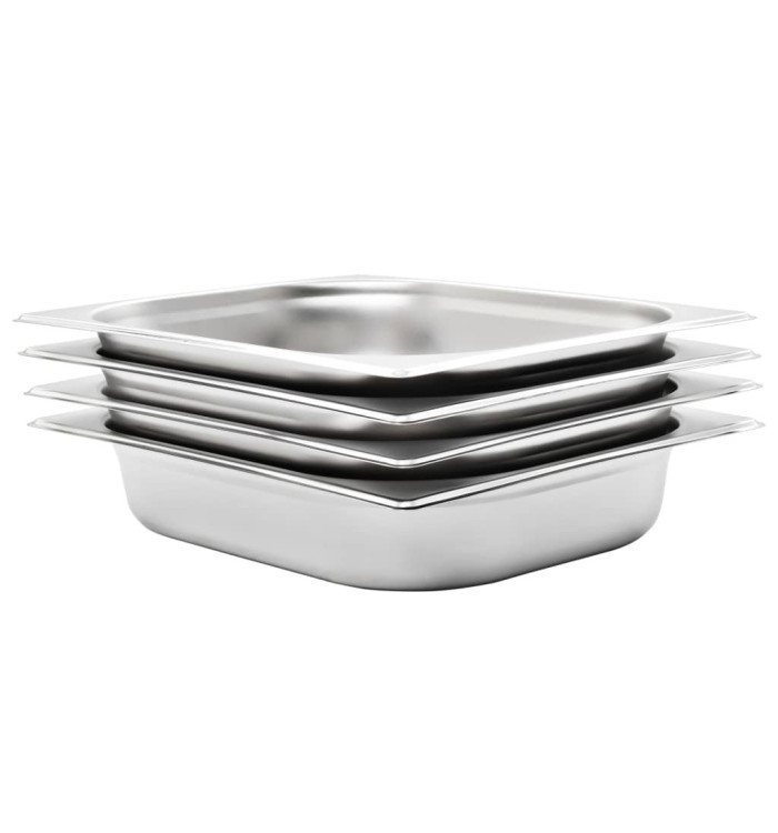 Récipients Gastronorm 4 pcs GN 1/2 65 mm Acier inoxydable | Mobilier & Déco