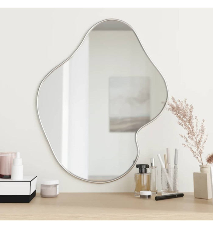 Miroir mural Argenté 60x50 cm | Mobilier & Déco