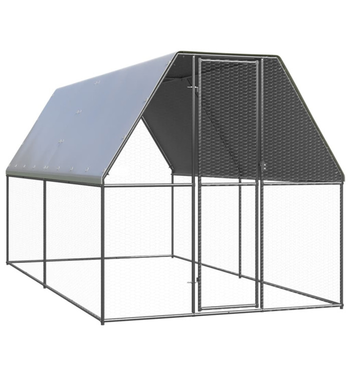 Poulailler d'extérieur 2x4x2 m Acier galvanisé | Mobilier & Déco
