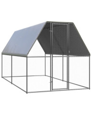Poulailler d'extérieur 2x4x2 m Acier galvanisé | Mobilier & Déco