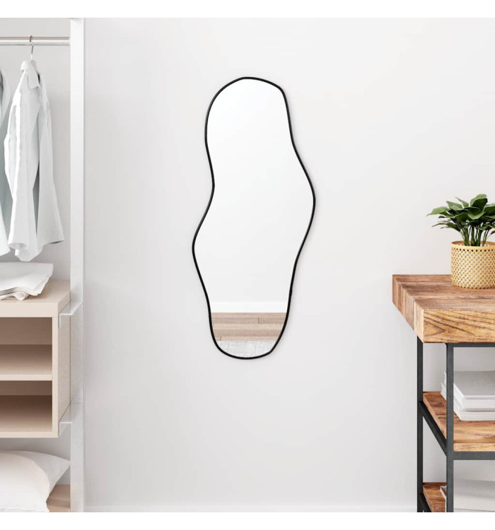 Miroir mural Noir 80x35 cm | Mobilier & Déco