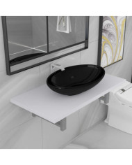 Meuble de salle de bain en deux pièces Céramique Blanc | Mobilier & Déco