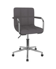 Chaise pivotante de salle à manger Taupe Tissu | Mobilier & Déco