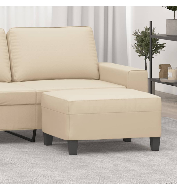 Repose-pied Crème 70x55x41 cm Tissu microfibre | Mobilier & Déco