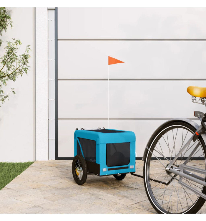 Remorque de vélo pour animaux de compagnie bleu et noir | Mobilier & Déco