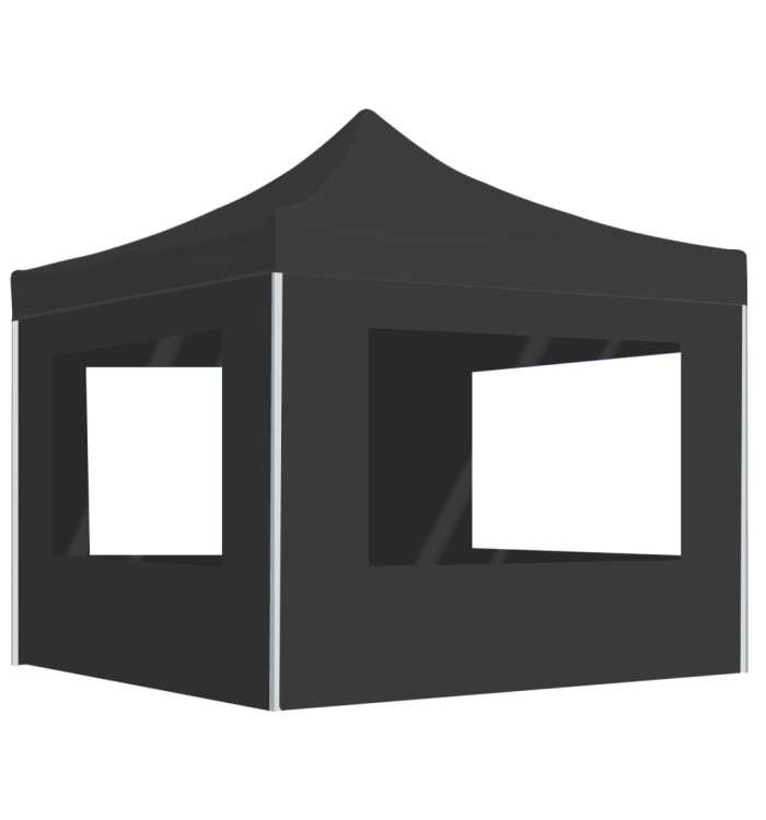 Tente de réception pliable et parois Aluminium 2x2 m Anthracite | Mobilier & Déco