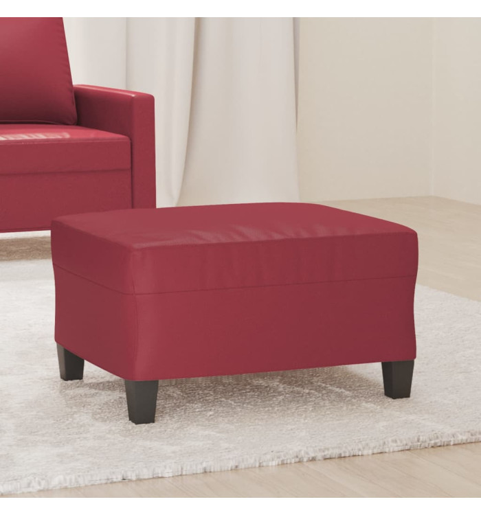 Repose-pied Rouge bordeaux 70x55x41 cm Similicuir | Mobilier & Déco