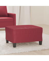 Repose-pied Rouge bordeaux 70x55x41 cm Similicuir | Mobilier & Déco