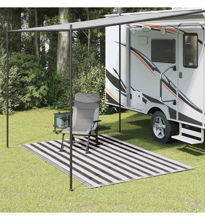 Tapis de tente 200x300 cm Anthracite et blanc | Mobilier & Déco