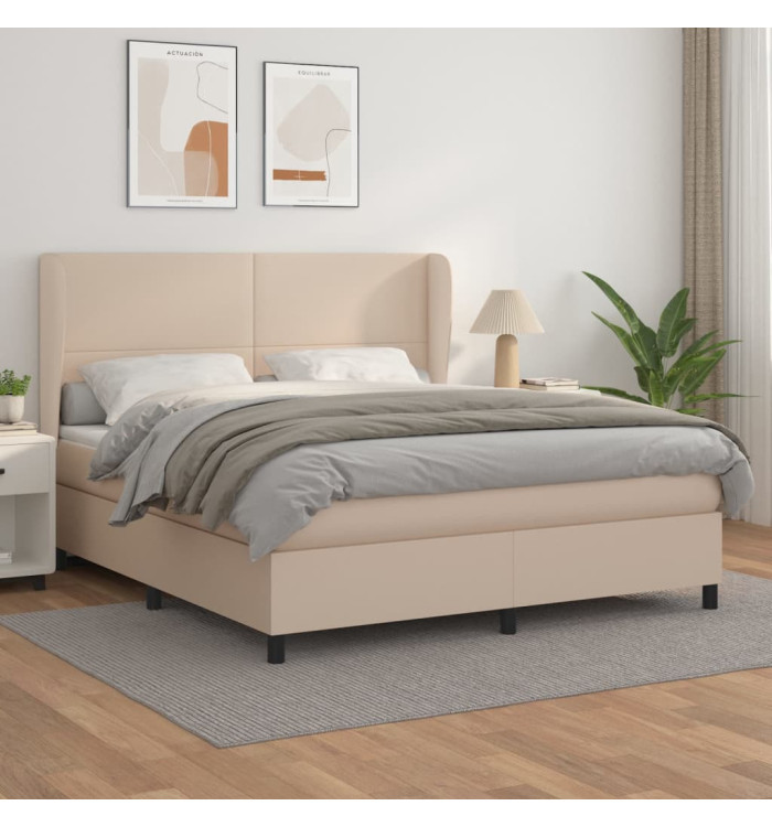 Sommier à lattes de lit avec matelas Cappuccino 160x200 cm | Mobilier & Déco