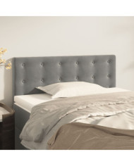 Tête de lit gris clair 100x5x78/88 cm velours | Mobilier & Déco