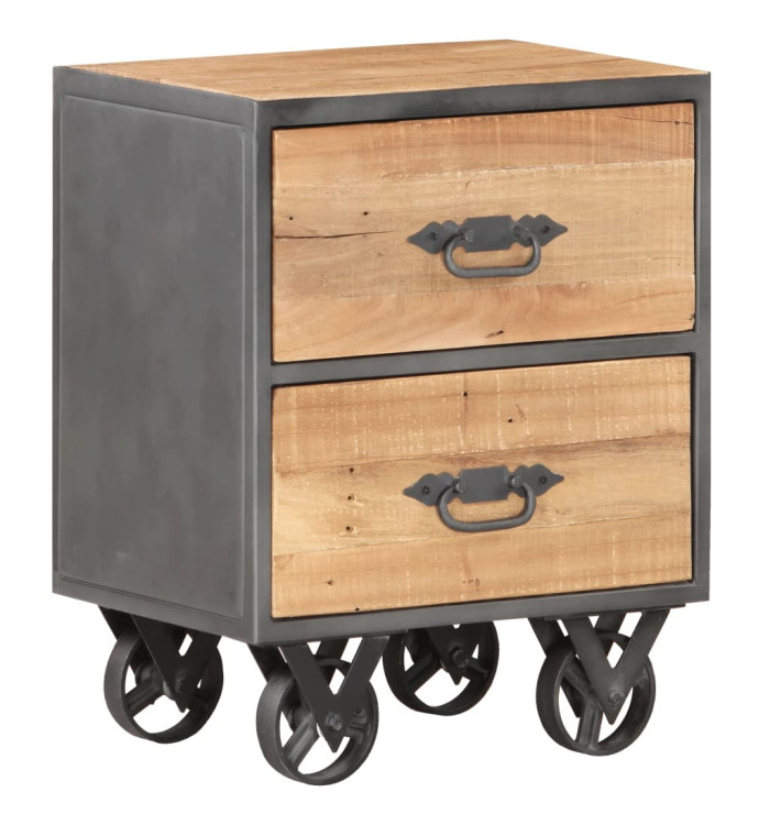 Table de chevet 40x30x51 cm Bois de récupération solide | Mobilier & Déco