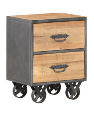 Table de chevet 40x30x51 cm Bois de récupération solide | Mobilier & Déco