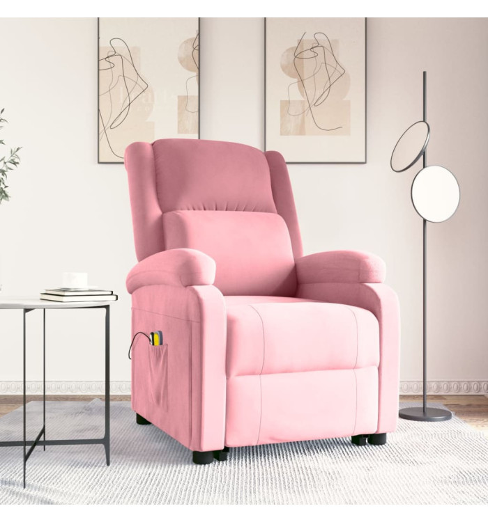 Fauteuil de massage Rose Velours | Mobilier & Déco