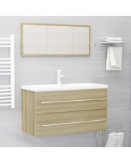 Ensemble de meubles de bain 2 pcs Chêne sonoma Aggloméré | Mobilier & Déco