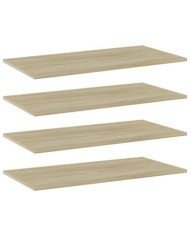 Panneau de bibliothèque 4pcs Chêne sonoma 80x40x1,5cm Aggloméré | Mobilier & Déco