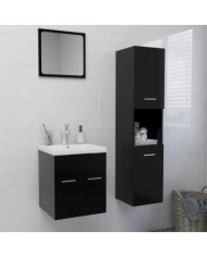 Ensemble de meubles de salle de bain Noir Aggloméré | Mobilier & Déco