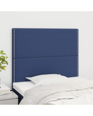 Têtes de lit 2 pcs Bleu 90x5x78/88 cm Tissu | Mobilier & Déco