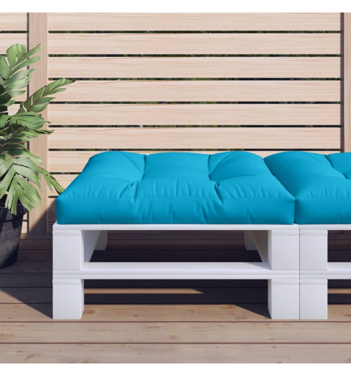Coussin de palette bleu 80x80x12 cm tissu | Mobilier & Déco