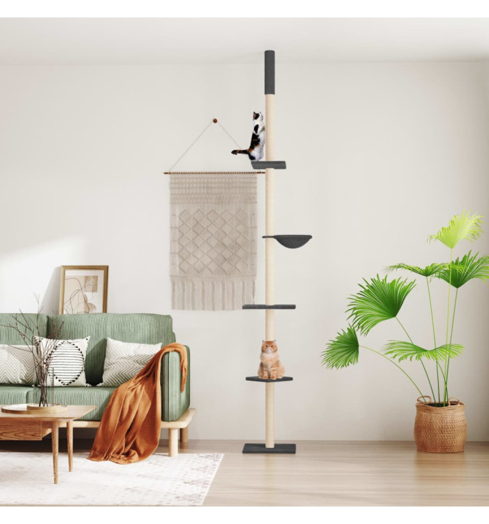 Arbre à chat du sol au plafond Gris foncé 263,5-289,5 cm | Mobilier & Déco