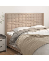 Tête de lit avec oreilles Cappuccino 203x16x118/128 cm | Mobilier & Déco