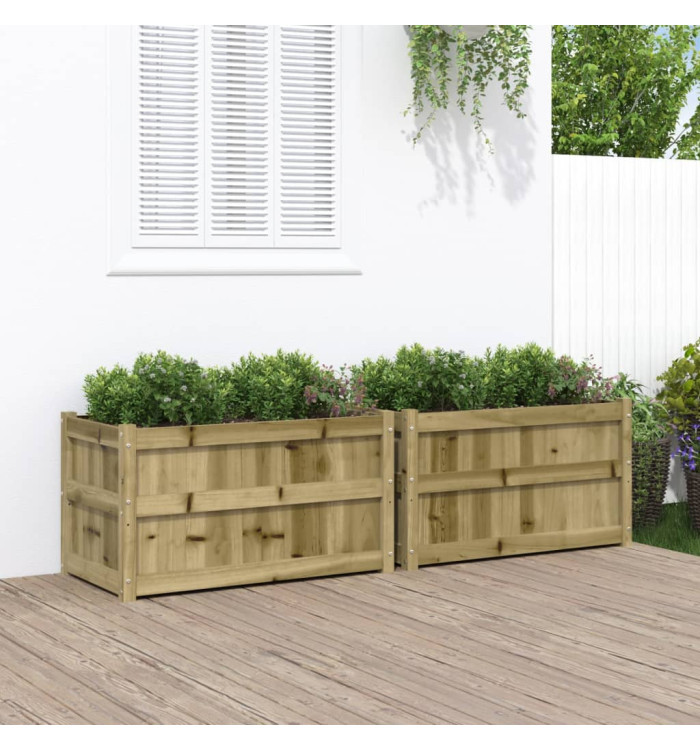 Jardinières 2 pcs bois de pin imprégné | Mobilier & Déco