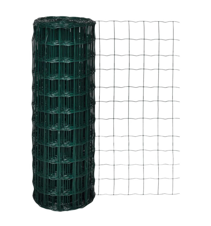 Clôture Euro Acier 10 x 1,7 m Vert | Mobilier & Déco