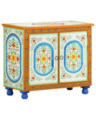 Buffet peint à la main 70x35x60 cm Bois de manguier solide | Mobilier & Déco