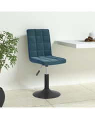 Chaises pivotantes à manger lot de 4 bleu velours | Mobilier & Déco