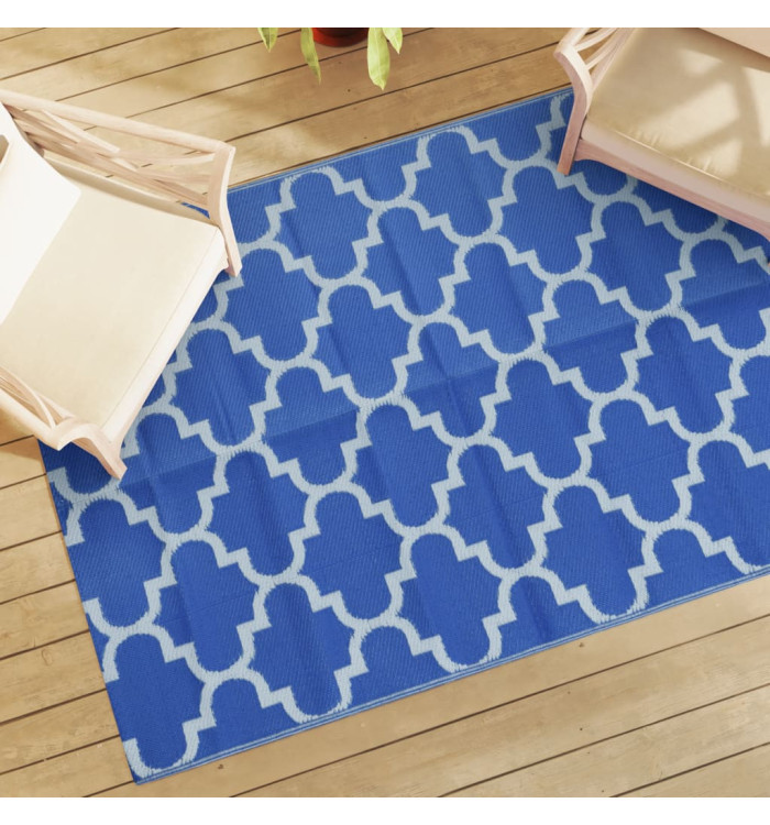 Tapis d'extérieur ARAKIL bleu 140 x 200 cm PP | Mobilier & Déco