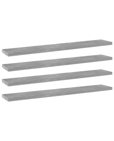 Panneaux de bibliothèque 4 pcs gris béton bois d’ingénierie | Mobilier & Déco
