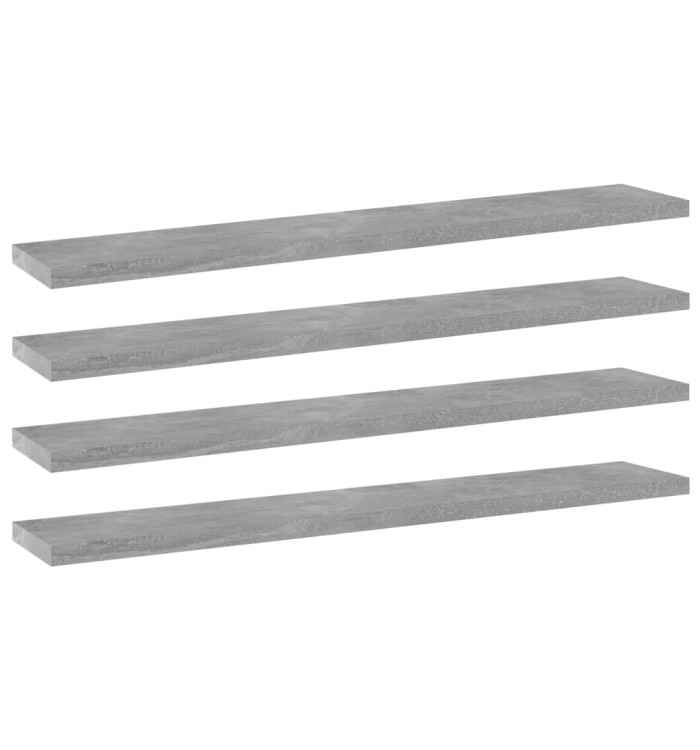 Panneaux de bibliothèque 4 pcs gris béton bois d’ingénierie | Mobilier & Déco