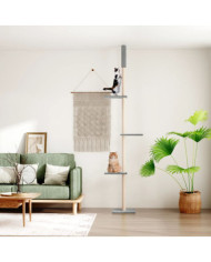 Arbre à chat du sol au plafond Gris clair 267,5-297,5 cm | Mobilier & Déco