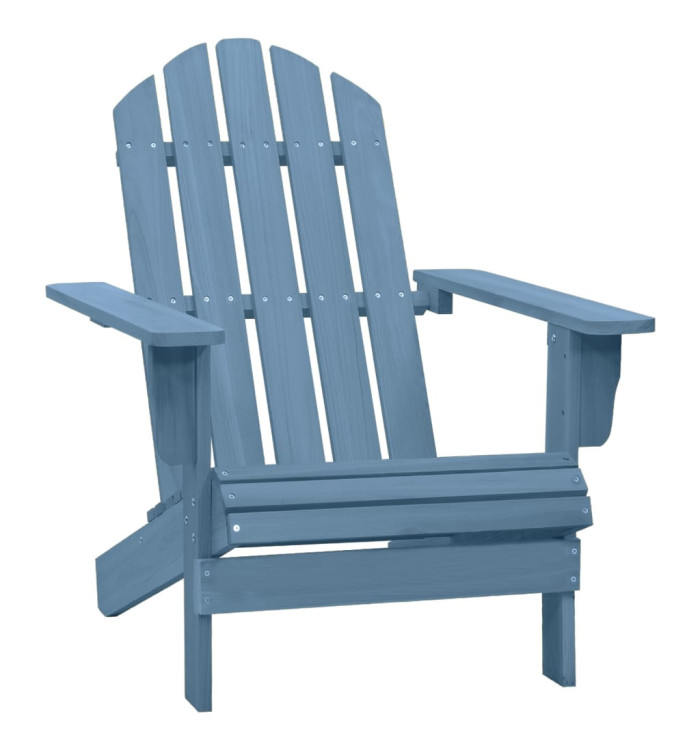Chaise de jardin Adirondack bois de sapin massif bleu | Mobilier & Déco