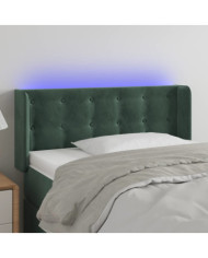 Tête de lit à LED Vert foncé 93x16x78/88 cm Velours | Mobilier & Déco