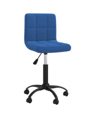 Chaise pivotante de salle à manger Bleu Velours | Mobilier & Déco