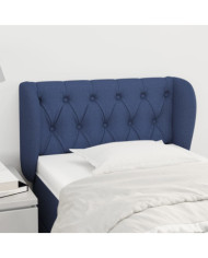 Tête de lit avec oreilles Bleu 83x23x78/88 cm Tissu | Mobilier & Déco
