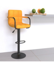 Tabouret de bar Jaune moutarde Tissu | Mobilier & Déco