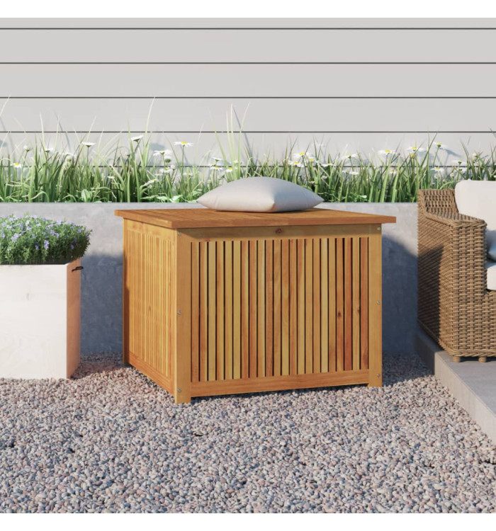 Boîte de rangement de jardin 75x75x58 cm bois massif d'acacia | Mobilier & Déco