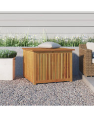 Boîte de rangement de jardin 75x75x58 cm bois massif d'acacia | Mobilier & Déco