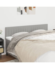 Têtes de lit 2 pcs Gris clair 80x5x78/88 cm Tissu | Mobilier & Déco