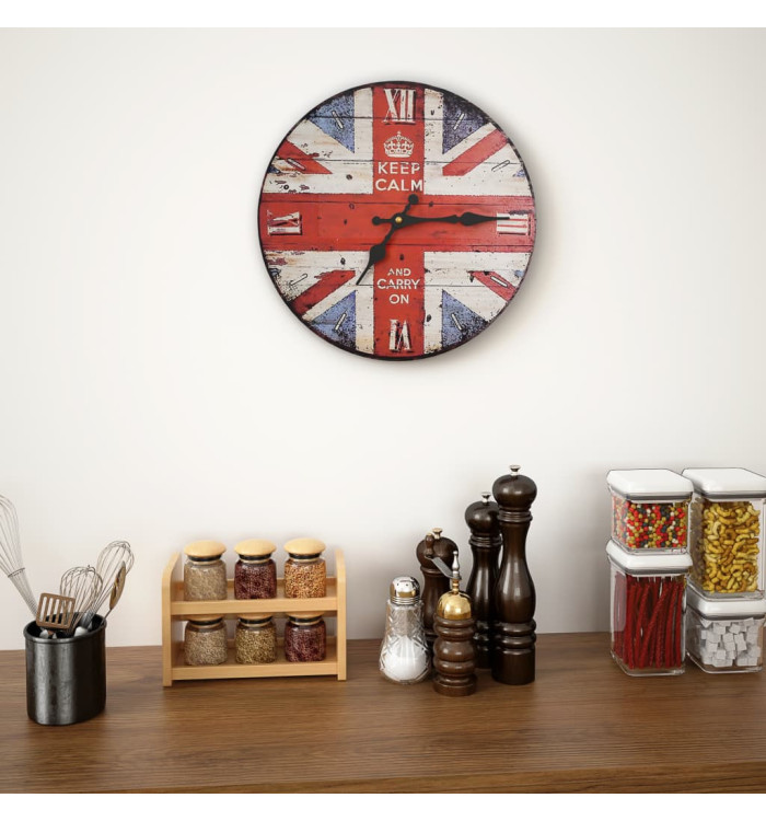 Horloge murale vintage Royaume-Uni 30 cm | Mobilier & Déco