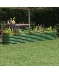 Lit surélevé de jardin Acier enduit de poudre 260x40x36 cm Vert | Mobilier & Déco
