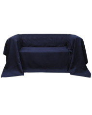 Housse de canapé Micro-suède Bleu marine 210x280 cm | Mobilier & Déco