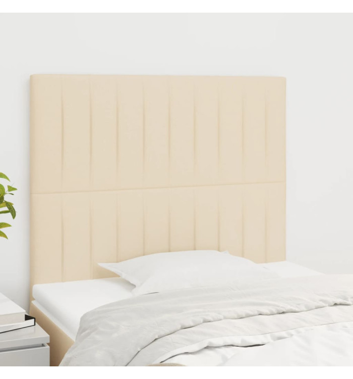 Têtes de lit 2 pcs Crème 80x5x78/88 cm Tissu | Mobilier & Déco