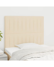 Têtes de lit 2 pcs Crème 80x5x78/88 cm Tissu | Mobilier & Déco